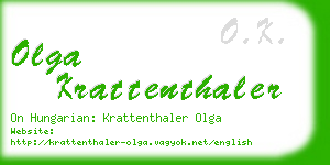 olga krattenthaler business card